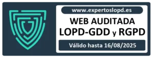 Web auditada LOPD-GDD y RGPD.